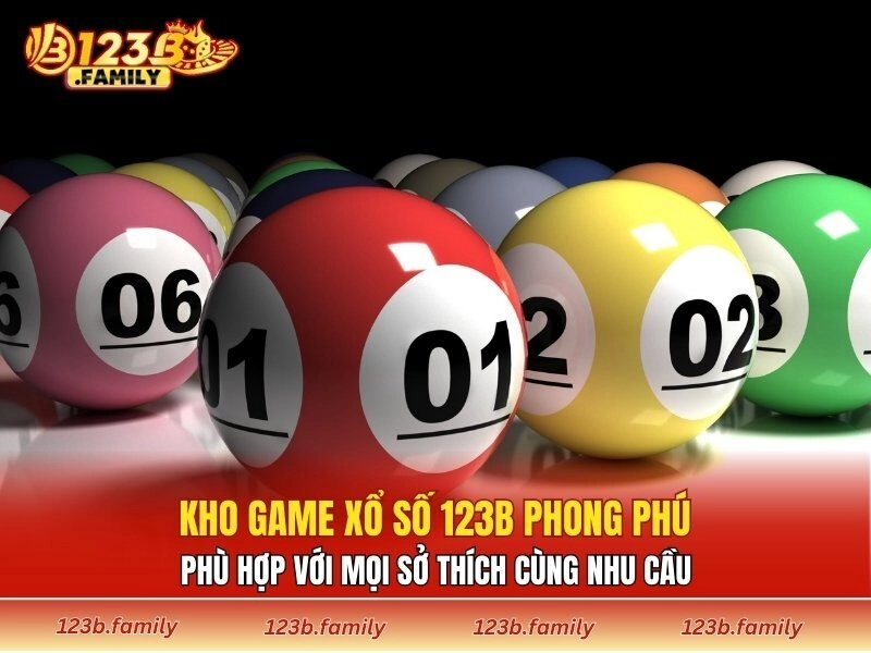 Kho game xổ số 123B phong phú, phù hợp với mọi sở thích cùng nhu cầu